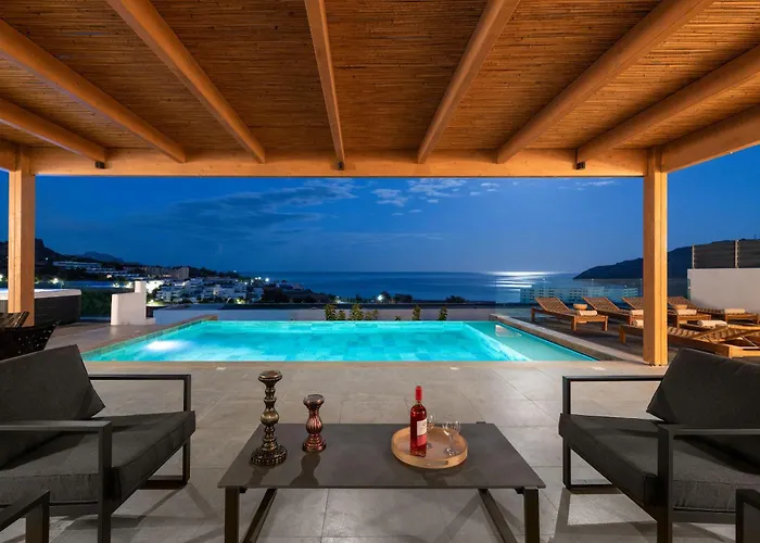 Rocabella With Heated Pool & Jacuzzi In Lindos Villa *